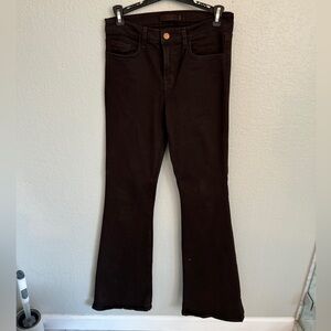 J Brand Chocolate Brown Flared Jeans